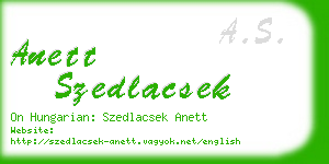 anett szedlacsek business card